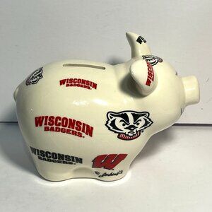 NCAA Wisconsin Badgers Ceramic Piggy Bank